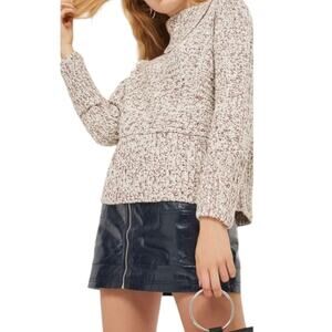 Topshop Tweedy Envelope Neck Sweater Sz 6